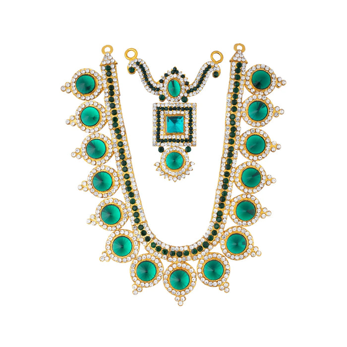 Stone Necklace & Stone Haram - 7 Inches | Multicolour Stone/ Stone Jewellery for Deity - Neck & Body Accessories