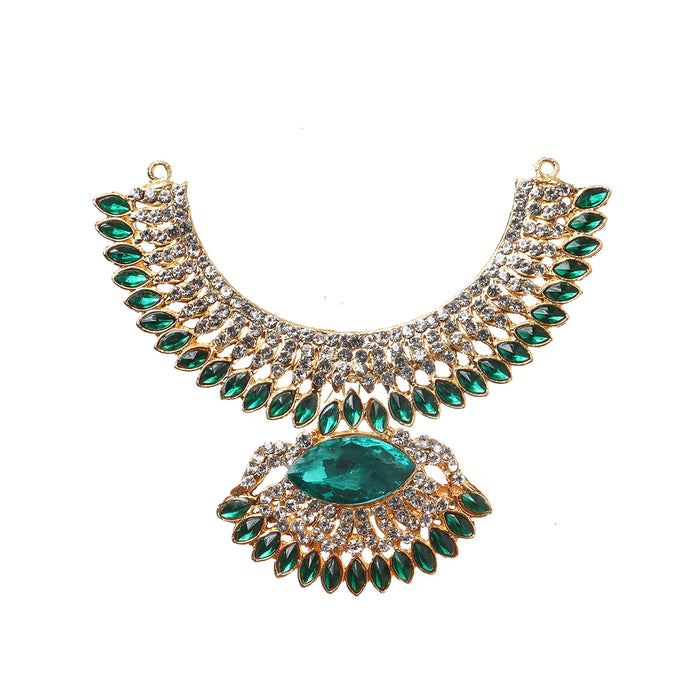 Stone Necklace & Stone Haram - 13 Inches | Multicolour Stone/ Stone Jewellery for Deity - Neck & Body Accessories