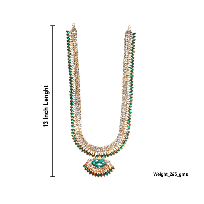 Stone Necklace & Stone Haram - 13 Inches | Multicolour Stone/ Stone Jewellery for Deity - Neck & Body Accessories