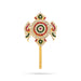 Shankh Chakra Pair - 5 x 2.75 Inches | Multicolour Stone Shanka Chakra/ Artificial Jewellery for Deity - Deity Accessories