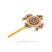 Shankh Chakra Pair - 5 x 2.75 Inches | Multicolour Stone Shanka Chakra/ Artificial Jewellery for Deity - Deity Accessories