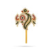Shankh Chakra Pair - 5 x 2.75 Inches | Multicolour Stone Shanka Chakra/ Artificial Jewellery for Deity - Deity Accessories