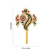 Shankh Chakra Pair - 5 x 2.75 Inches | Multicolour Stone Shanka Chakra/ Artificial Jewellery for Deity - Deity Accessories