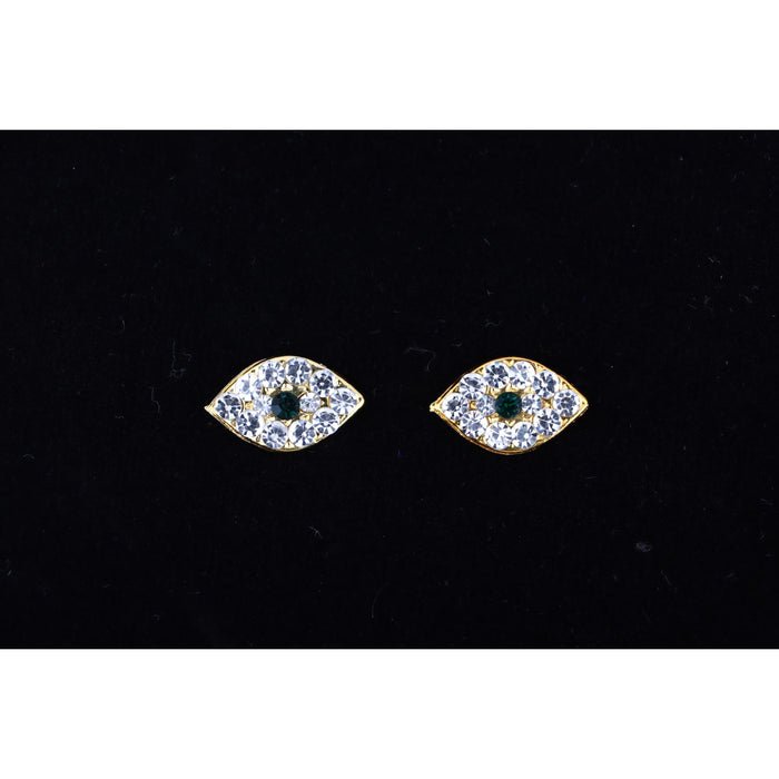 Eye Set - 0.5 x 0.75 Inches | Stone Eyes / Kanmalar for Deity Decoration - Head & Face Accessories
