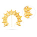 Hair Arch - 5 x 5.75 Inches | Leaf Design Hair Accessory/ Artificial Jewellery/ Gold Polish Jewellery for Deity - Head & Face Accessories