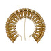 Artificial Flower Arch - 6 x 7.25 Inch | Gold Polish Flower Arch/ Deity Jewellery/ Jewellery for Deity - Head & Face Accessories