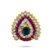 Stone Decoration - 1.5 x 1.25 Inches | Multicolour Stone Accessory / Stone For Deity Decor - Head & Face Accessories