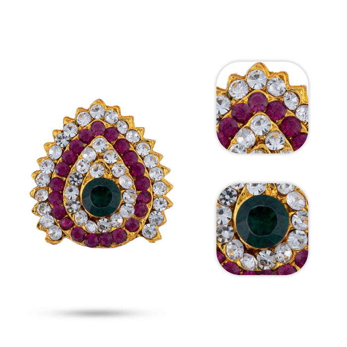 Stone Decoration | Multicolour Stone Accessory / Stone For Deity Decor