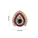 Stone Decoration - 1.5 x 1.25 Inches | Multicolour Stone Accessory / Stone For Deity Decor - Head & Face Accessories