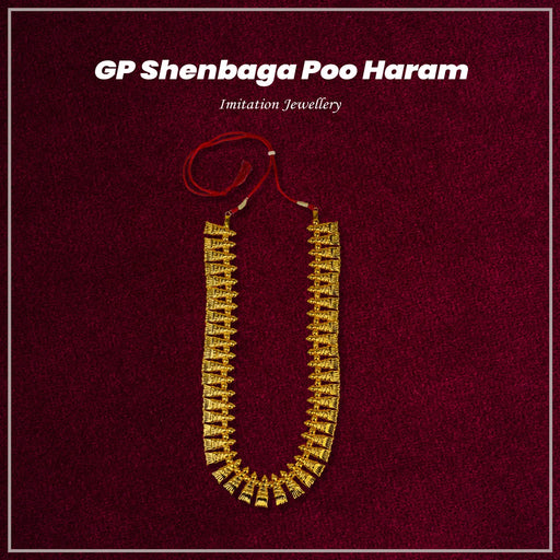 Shenbaga Poo Haram - 12 Inches | Gold Polish Haram/ Gold Polish Jewellery for Deity - Neck & Body Accessories