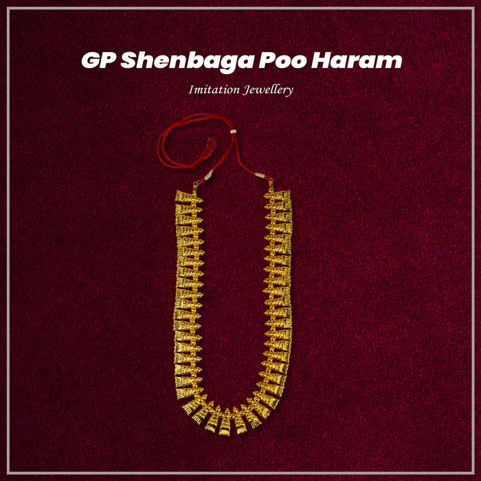 Shenbaga Poo Haram - 12 Inches | Gold Polish Haram/ Gold Polish Jewellery for Deity - Neck & Body Accessories