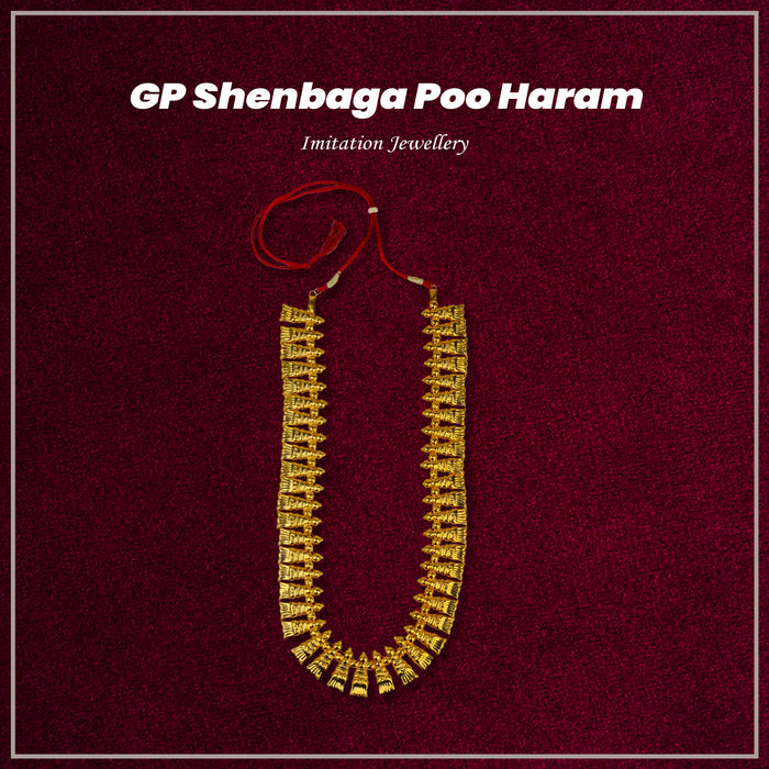 Haram - 12 Inches | Shenbaga Poo Haram/ Gold Polish Haram/ Jewellery for Deity Decor