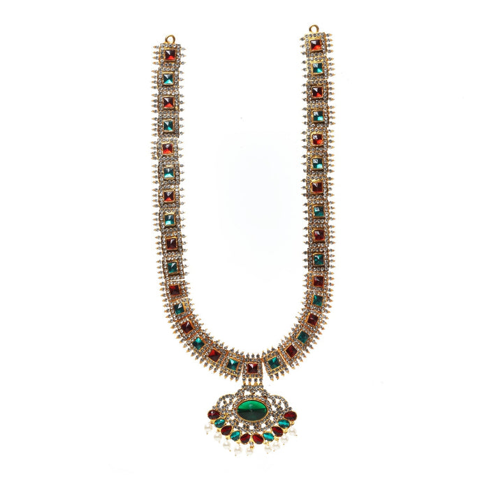 Stone Necklace & Stone Haram - 14 Inches | Multicolour Stone/ Stone Jewellery for Deity
