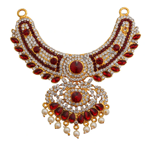 Stone Necklace - 6 Inches | Multicolour Stone/ Stone Jewellery for Deity - Neck & Body Accessories