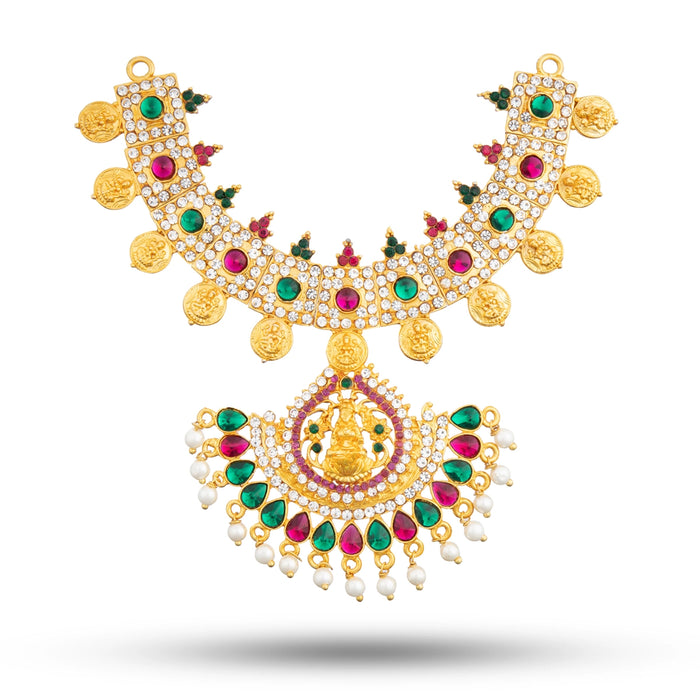 Stone Necklace - 6 Inches | Multicolour Stone/ Stone Jewellery for Deity - Neck & Body Accessories