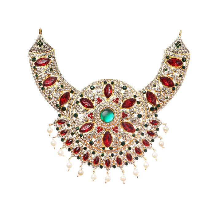 Stone Necklace & Stone Haram - 16 Inches | Multicolour Stone/ Stone Jewellery for Deity