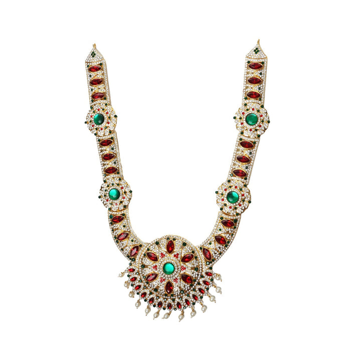 Stone Necklace & Stone Haram - 16 Inches | Multicolour Stone/ Stone Jewellery for Deity