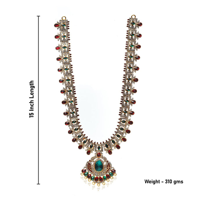 Stone Necklace & Stone Haram - 15 Inches | Multicolour Stone/ Stone Jewellery for Deity