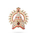 Stone Kireedam - 6.5 x 6 Inches | Arch Design Half Mukut/ Crown for Deity - Head & Face Accessories