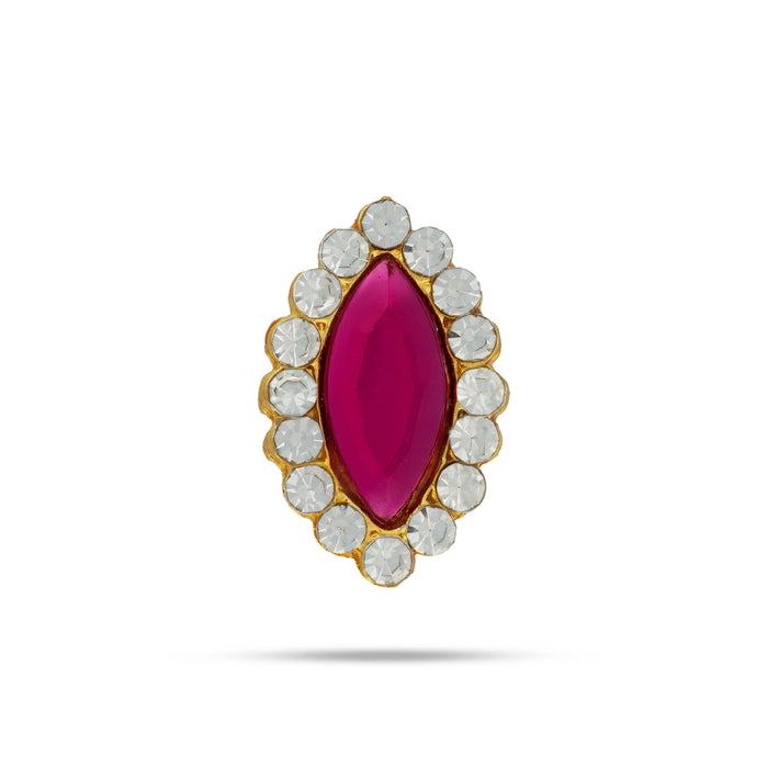 Stone Pottu - 1 Inches | Goddess Bindi/ Stone Bindi / Tilak Stone for Deity - Head & Face Accessories