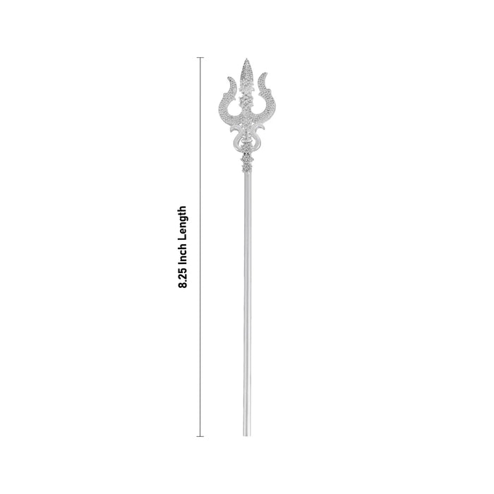 Lord Shiva Trishul - 8.25 Inches | Metal Astras / Stone Trishul / Durga Maa Trishul / Durga Maa Soolam for Pooja - Deity Accessories