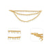 Mattal - 4.5 Inches | 3 Step Ear Chain Artificial Jewellery / Gold Polish With Beads Design Jewellery for Women - Ethnic Wear Accessories