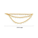 Mattal - 4.5 Inches | 3 Step Ear Chain Artificial Jewellery / Gold Polish With Beads Design Jewellery for Women - Ethnic Wear Accessories