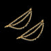 Mattal - 4.5 Inches | 3 Step Ear Chain Artificial Jewellery / Gold Polish With Beads Design Jewellery for Women - Ethnic Wear Accessories