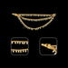 Mattal - 4.5 Inches | 3 Step Ear Chain Artificial Jewellery / Gold Polish With Beads Design Jewellery for Women - Ethnic Wear Accessories