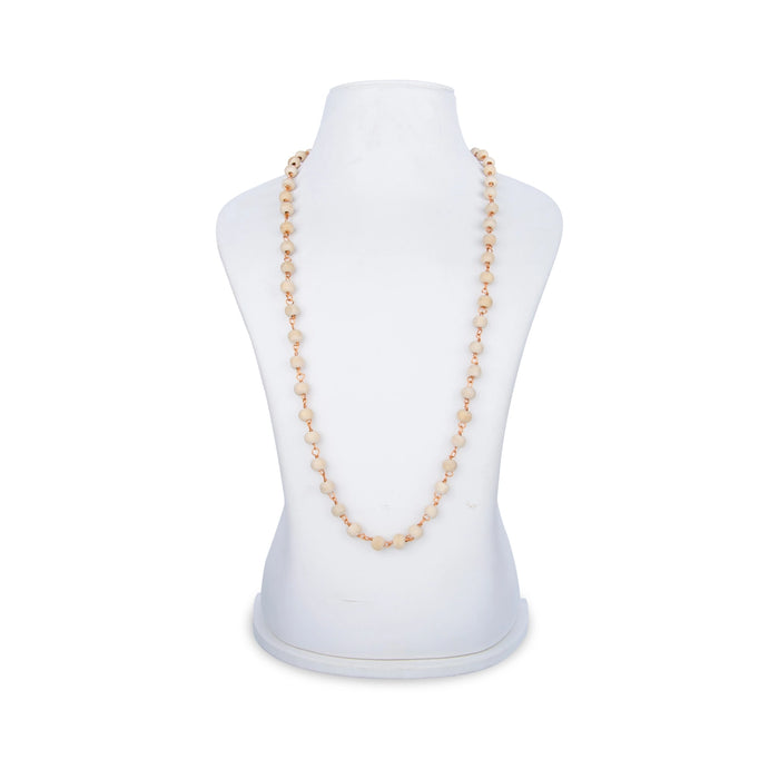 Tulasi Mala With Copper Knot - 13 Inches | 7mm To 8mm/ Thulasi Malai/ 54 Beads Tulsi Kanthi Mala for Meditation - Tulsi Mala, Pendant, Bracelet