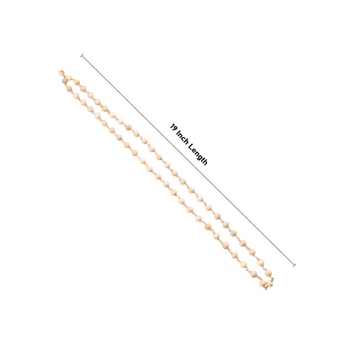 Tulasi Mala - 19 Inches | 10 mm/ 54 Beads Tulsi Mala/ Copper Knot Kanthi Mala for Meditation/ 35 Gms - Tulsi Mala, Pendant, Bracelet