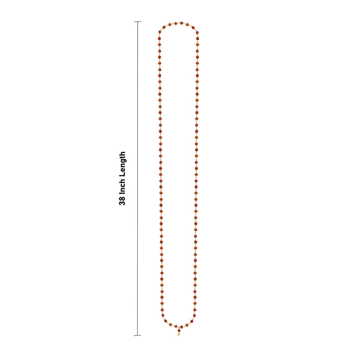 Rudraksha Mala - 38 Inches | 9 mm / 108 Beads / Japa Mala / Ruthratcham Malai / Rudraksha Mala for Meditation