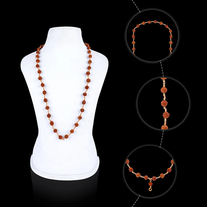 Rudraksha Mala - 38 Inches | 9 mm / 108 Beads / Japa Mala / Ruthratcham Malai / Rudraksha Mala for Meditation