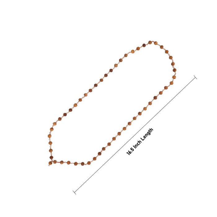 Chandan Mala With Knot – 16.25 Inches | 3mm / Sandalwood Mala / 54 Beads Kanthi Mala For Meditation