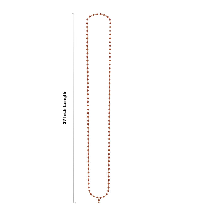 Rudraksha Mala - 37 Inches | 7 mm / 108 Beads / Ruthratcham Malai / Japa Mala / Rudraksha Mala for Meditation