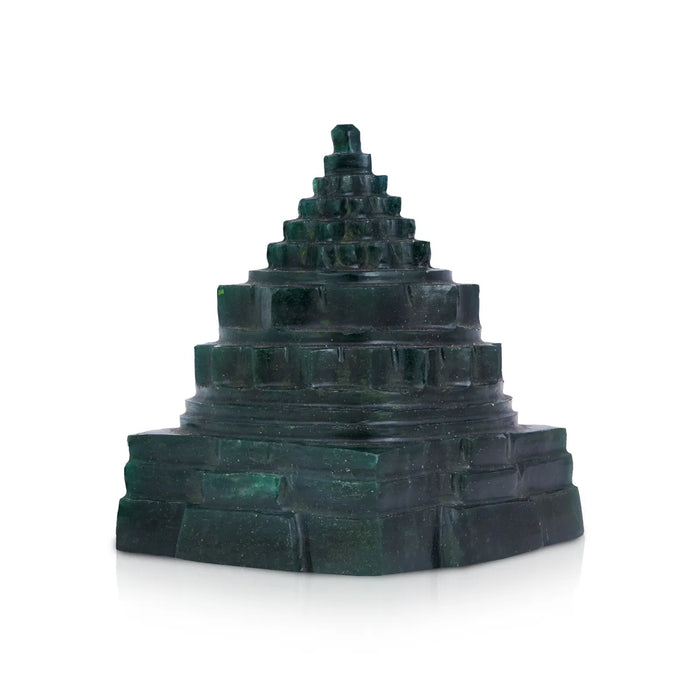 Maha Meru - 4.5 x 4 Inches | Jade Sri Yantra/ Mahameru Yantra/ Shri Yantra for Pooja - Maha Meru & Yantra