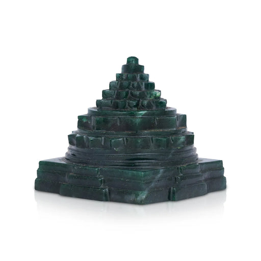 Maha Meru - 4 x 4.5 Inches | Jade Sri Yantra/ Mahameru Yantra/ Shri Yantra for Pooja - Maha Meru & Yantra