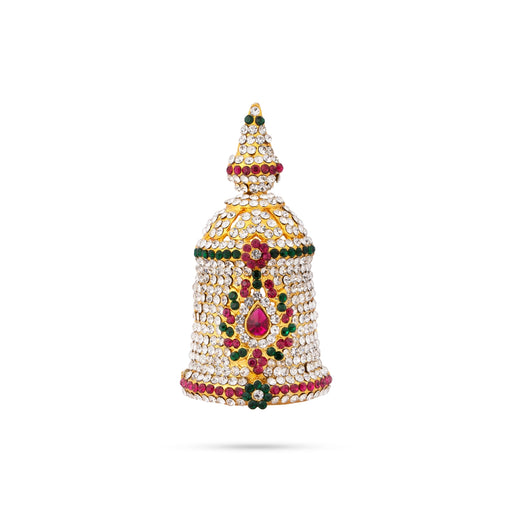 Stone Kireetam - 3 x 2.75 Inches | Half Crown/ Kiritam/ Mukut for Deity - Head & Face Accessories