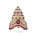 Stone Kireetam - 5.5 x 4 Inches | Half Crown/ Kiritam/ Mukut for Deity - Head & Face Accessories