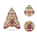 Stone Kireetam - 5.5 x 4 Inches | Half Crown/ Kiritam/ Mukut for Deity - Head & Face Accessories