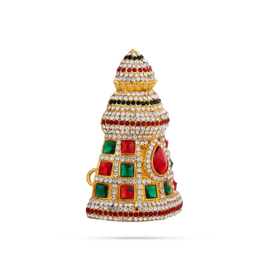 Stone Kireetam - 3.5 x 2 Inches | Half Crown/ Kiritam/ Mukut for Deity - Head & Face Accessories
