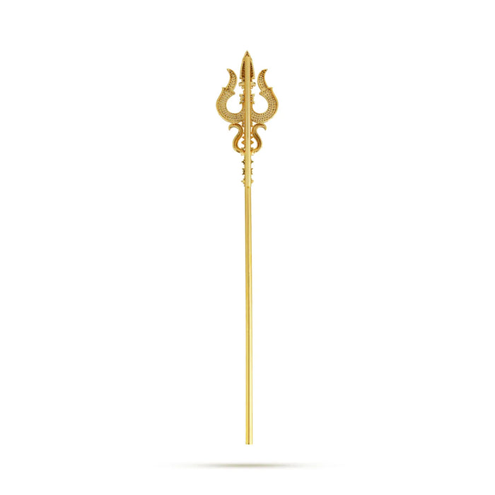 Trishul - 3.25 Inches | Stone Astras / Metal Shivan Trishul / Soolam / Durga Maa Trishul for Pooja - Deity Accessories