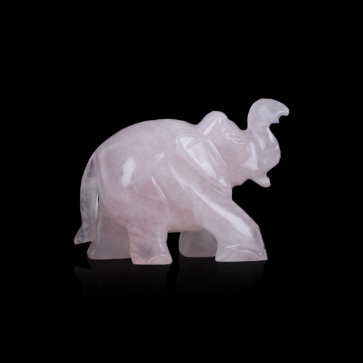 Elephant Statue - 2 x 2.5 Inches | Semi Precious Stone Elephant / Elephant Idol for Home Decor - Table Stand Accessories