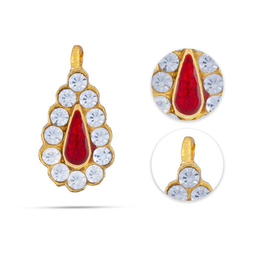 Stone Pendant - 1 Inch | Tilak Design Stone Locket/ Stone Dollar for Deity - Mala & Pendant