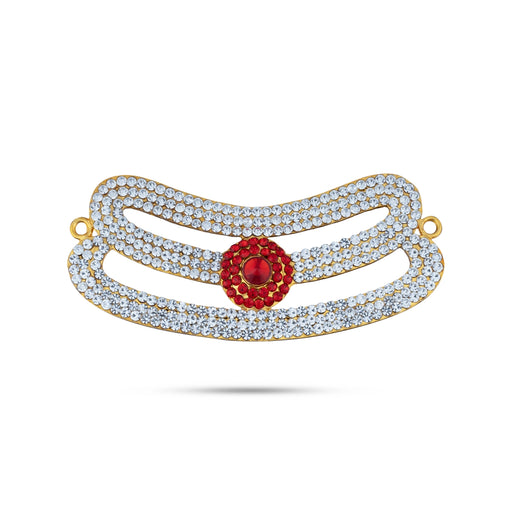 Stone Vibuthi Pattai - 1.25 x 3 Inches | Shiva Tripundra Tilak/ Vibhuti Pattai/ Thiruneer Pattai for Deity - Head & Face Accessories