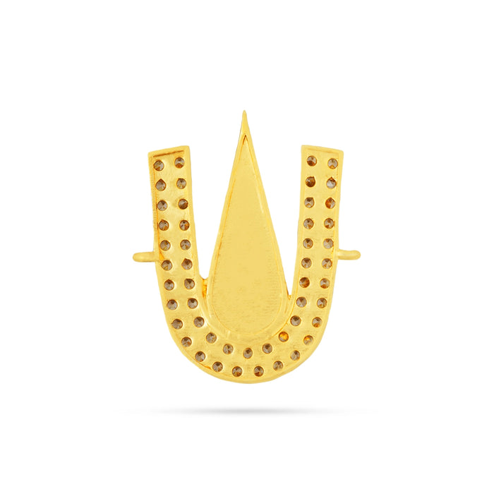 Vishnu Tilak - 1.5 X 1 Inches | Vadakalai U Shape Perumal Namam/ AD Stone Vishnu Namam For Deity Decoration - Head & Face Accessories