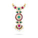 Stone Necklace - 6.5 Inches | Multi Coloured Stone Jewellery for Deity Decor - Neck & Body Accessories