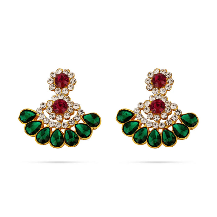 Earring Sets - 1.5 x 1.25 Inches | Stone Karnapathiram/ Stud Earring for Deity Decor