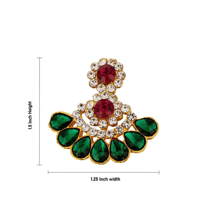 Earring Sets - 1.5 x 1.25 Inches | Stone Karnapathiram/ Stud Earring for Deity Decor