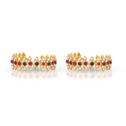 Stone Bangle - Size 1.75 | Multicolour Stone Jewellery/ Artificial Jewellery for Deity - Neck & Body Accessories